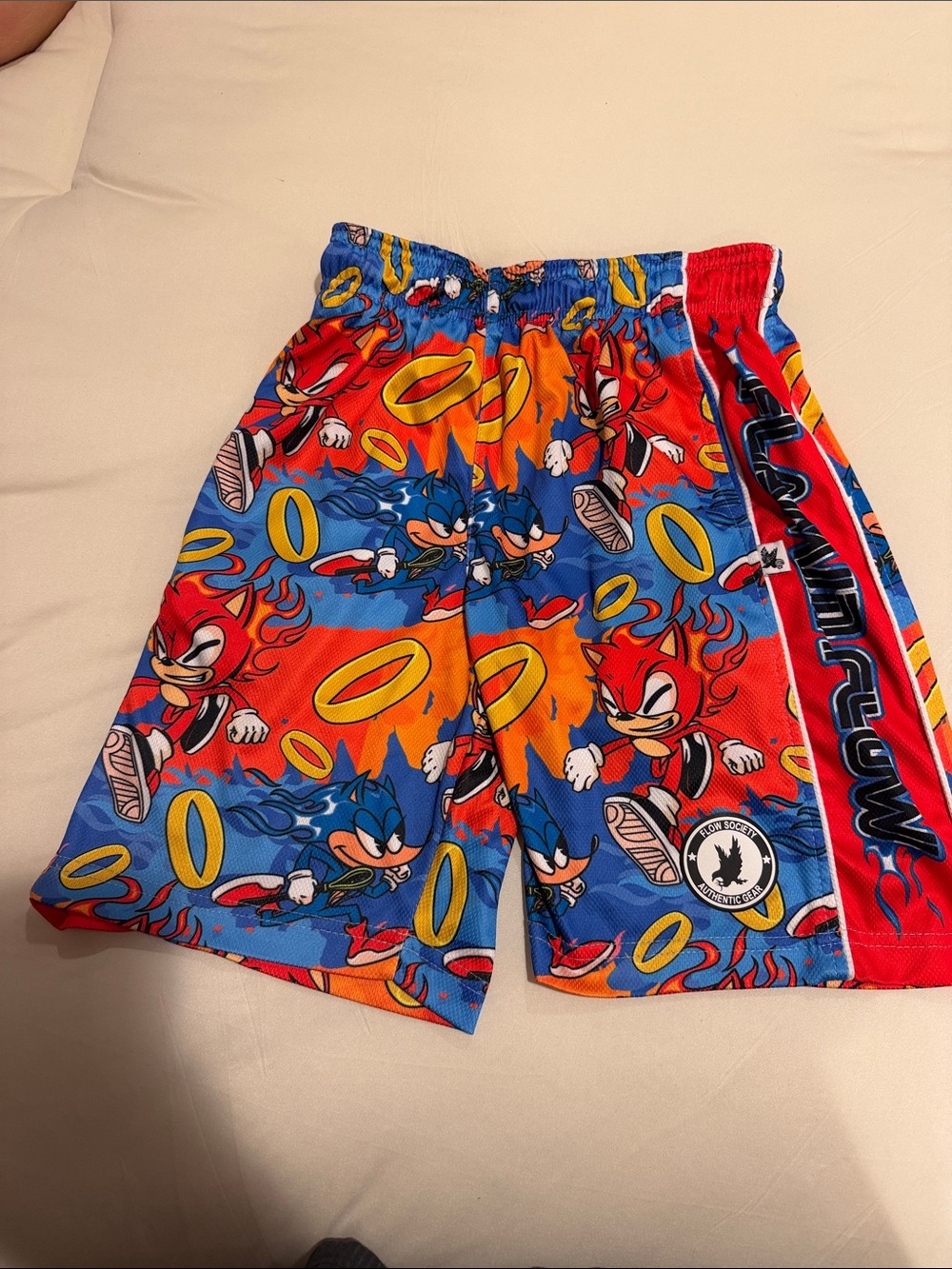 Kids' Red & Blue Graphic Character Shorts